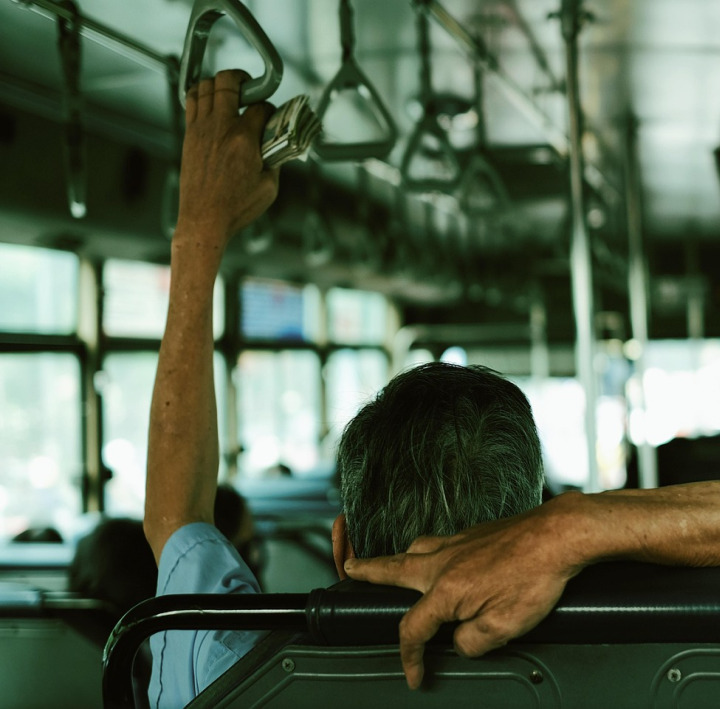 Party bus interior with LED lights in the USA